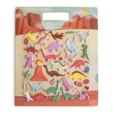 Mushie Reusable Sticker Set, Dino